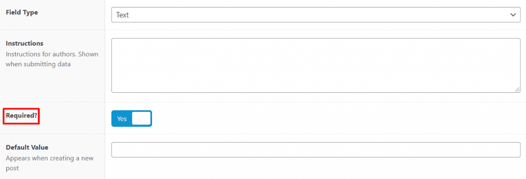 Enable Required field for new field group in WooCommerce product