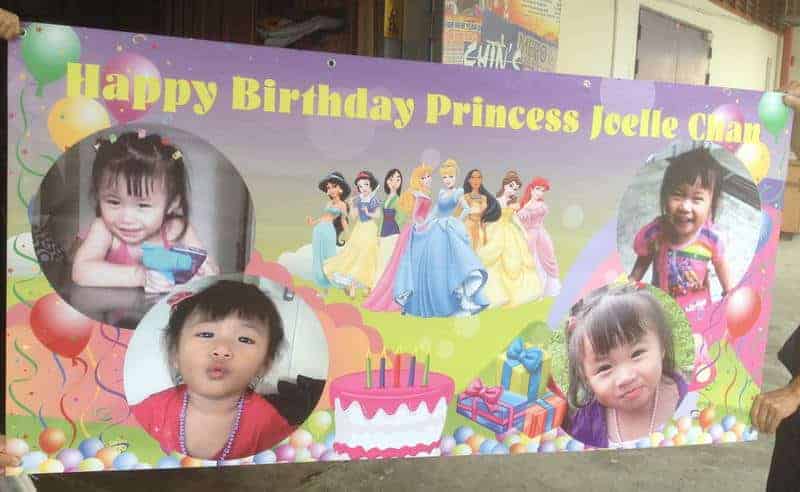 Banner Printing for Birthday with Disney Princess design Banner Printing for Birthday with Disney Princess design