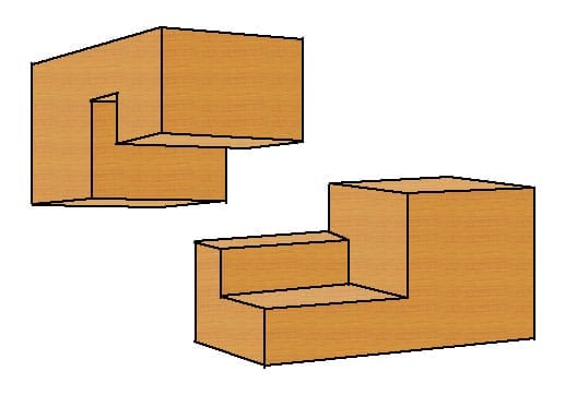 Schwalbenschwanzeckblatt Holzverbindung
