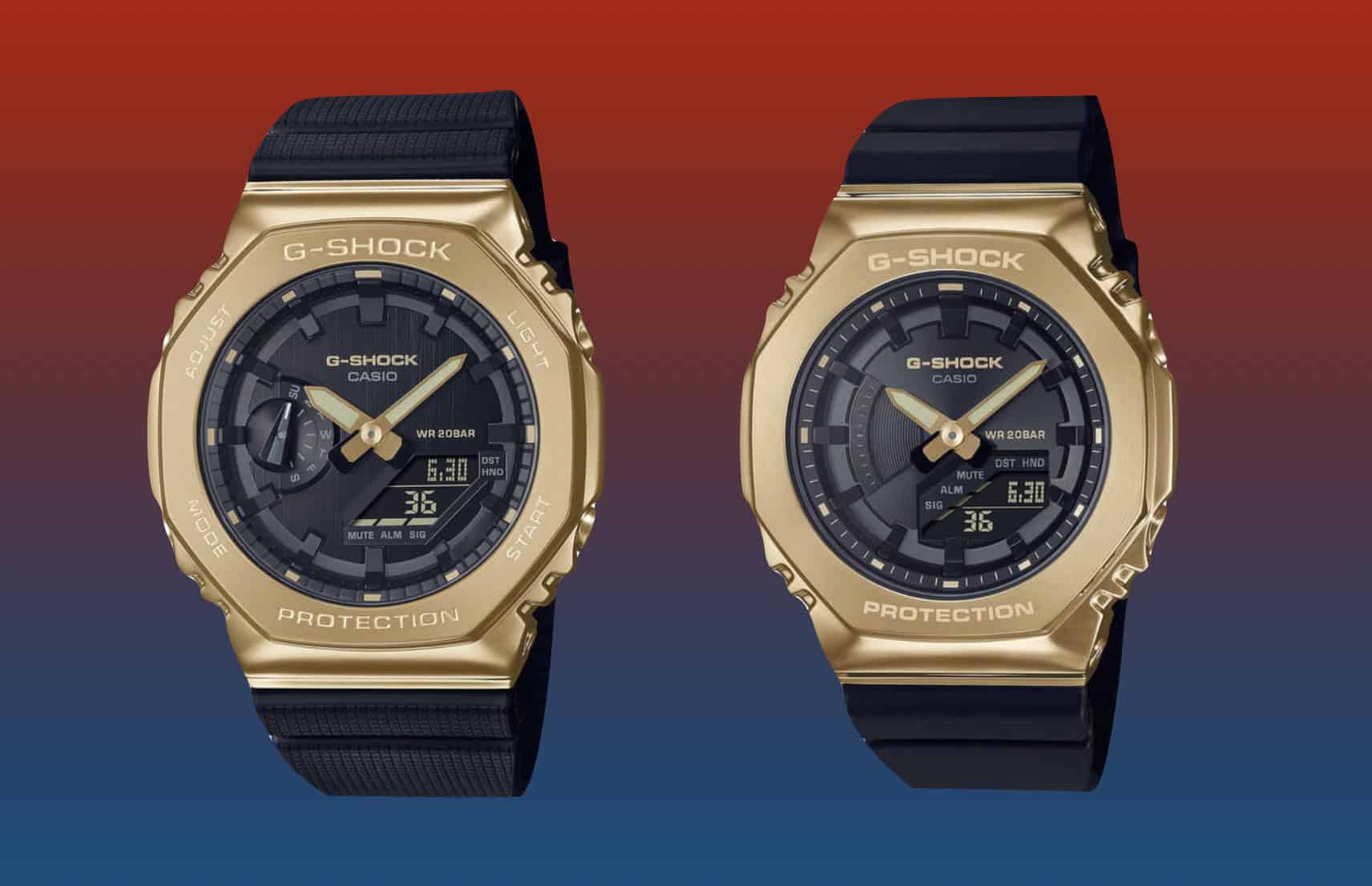 G-Shock CasiOak black gold