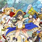 Chevaliers et pirates chibi dans un style cartoon, scène d'aventure colorée, personnages mignons et dynamiques, jeu vidéo fantasy, manière ludique, illustration d'anime, activité de gaming.