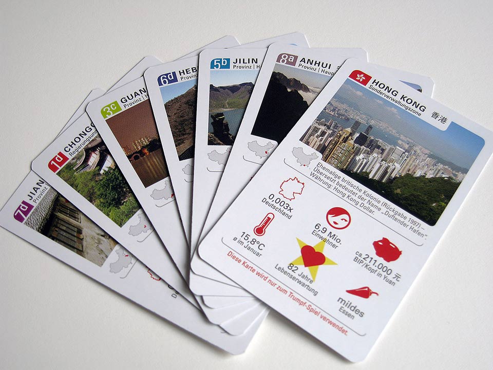 China-Quartett-Spielkarten