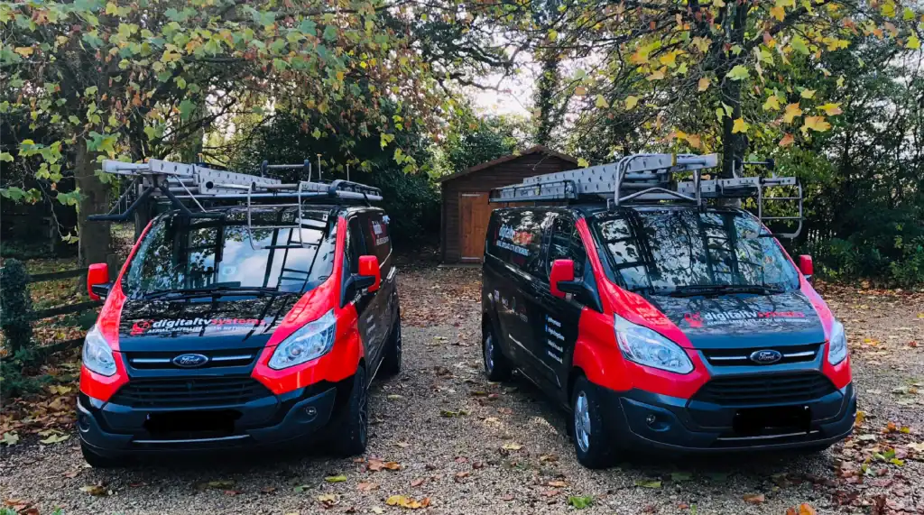 Digital-TV-Systems-work-vans Digital TV Systems tv aerial installation specialist work vans