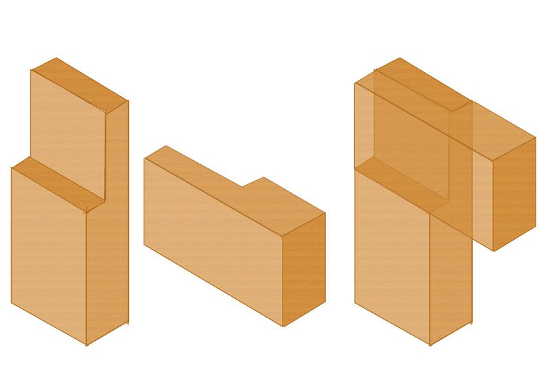 Überblattung Rahmenecke