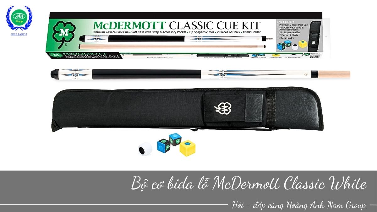 Bộ cơ bida McDermott Classic White
