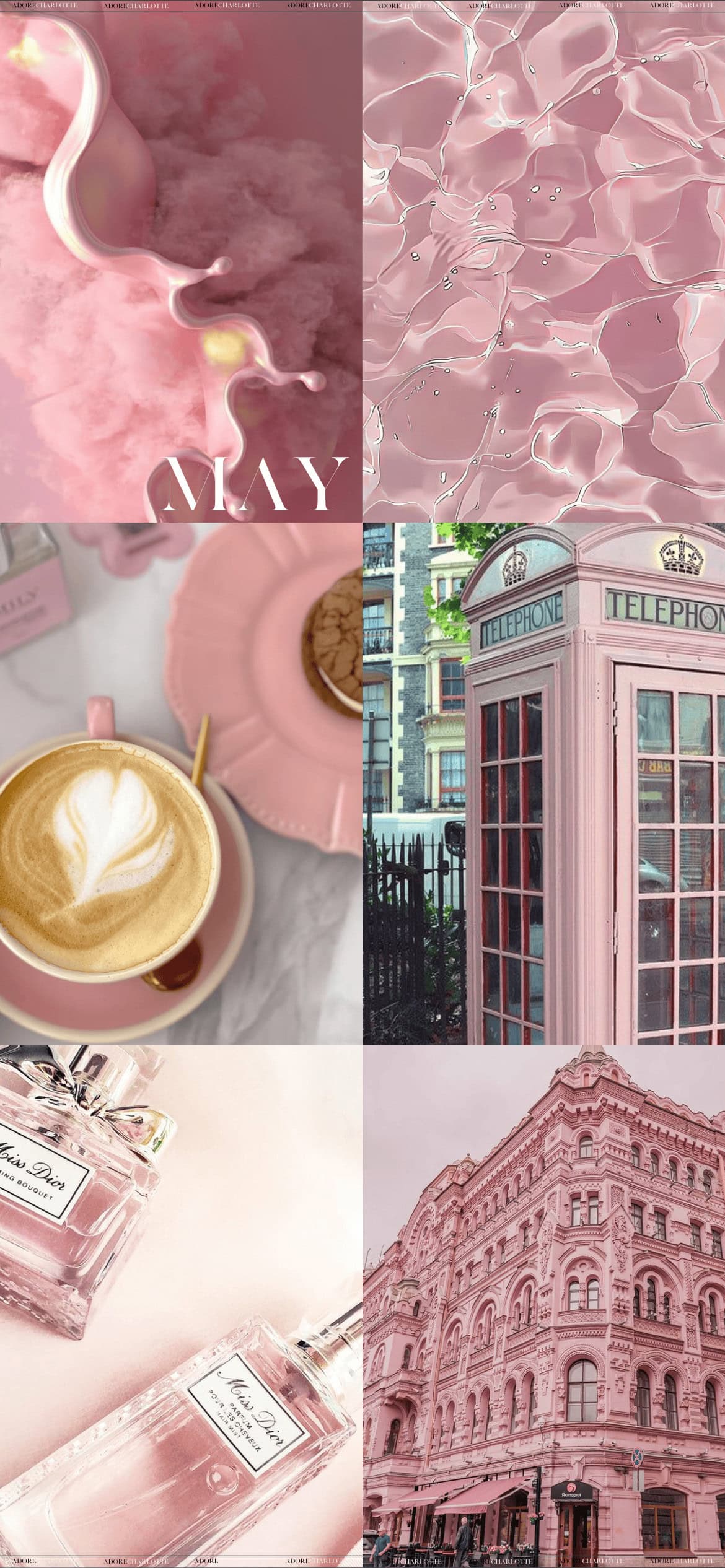 Aesthetic Pink May 2024 Phone Wallpaper