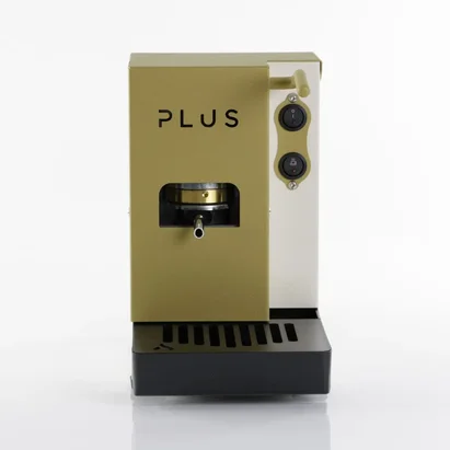 AROMA PLUS Gold Weiss Espressomaschine ESE Pads Messing
