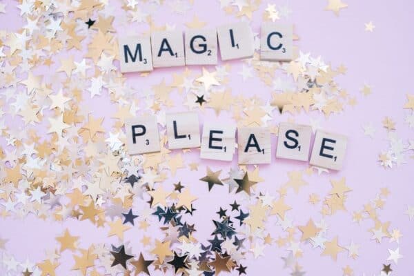 star glitters with magic text