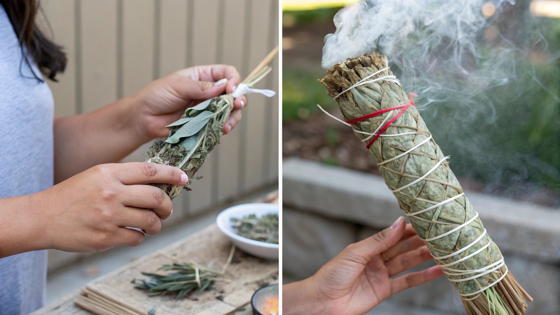 ஆன்மீக சுத்திகரிப்புக்கு ஒரு முனிவரை எவ்வாறு எரிப்பது என்பதற்கான செயல்முறை.